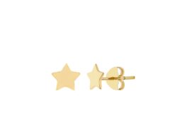 Oro Amarillo 14k Aros Tersa Stars