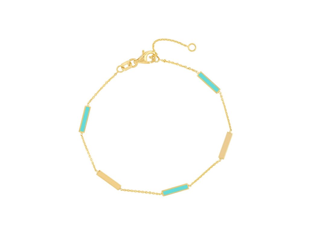 Pulsera Boho Amarillo 14k y mostacillas